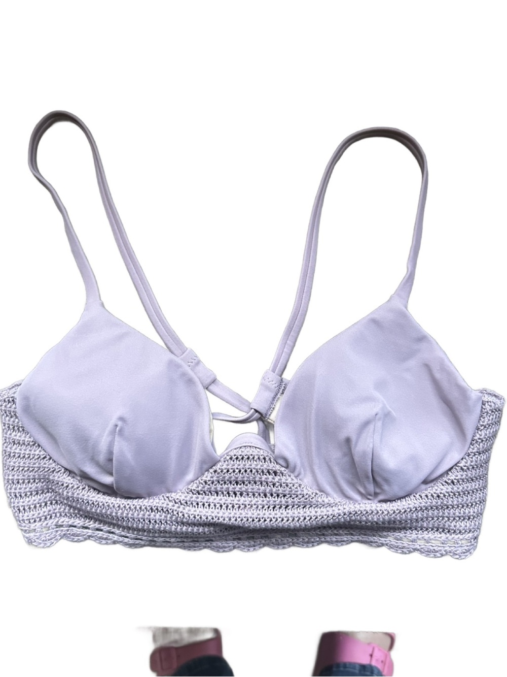 Target Shade & Shore Lavender Crochet-Trim Adjustable Bralette Bikini Set